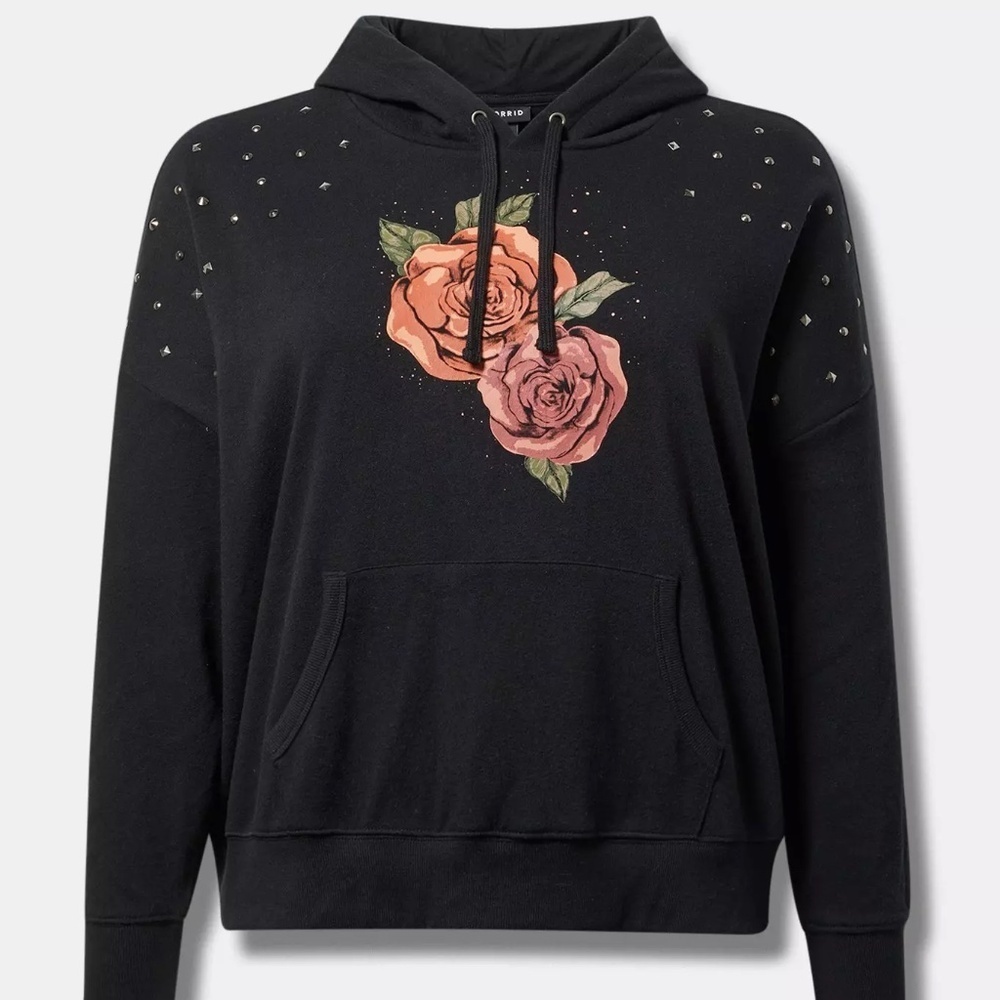 Torrid Women's Mystic Moon Relaxed Fit Cozy Fleece Studded Hoodie 2(18-20) NWT